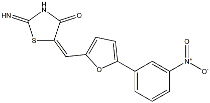 5-[(5-{3-nitrophenyl}-2-furyl)methylene]-2-imino-1,3-thiazolidin-4-one,313237-13-7,结构式