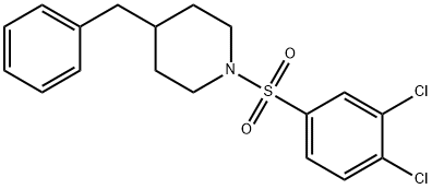 4-benzyl-1-[(3,4-dichlorophenyl)sulfonyl]piperidine 化学構造式