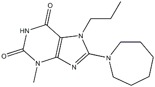 8-(1-azepanyl)-3-methyl-7-propyl-3,7-dihydro-1H-purine-2,6-dione,313507-27-6,结构式