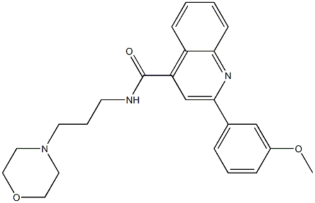 2-(3-methoxyphenyl)-N-(3-morpholin-4-ylpropyl)quinoline-4-carboxamide 结构式