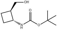 N-[反式-2-(羟甲基)环丁基]氨基甲酸叔丁酯, 31420-65-2, 结构式