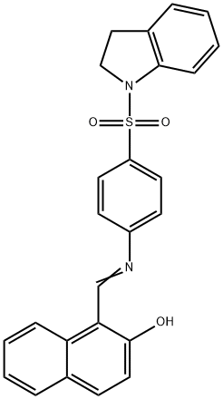 1-({[4-(2,3-dihydro-1H-indol-1-ylsulfonyl)phenyl]imino}methyl)-2-naphthol Struktur