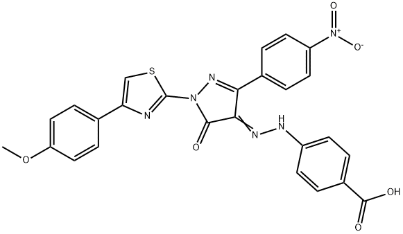 314293-25-9 4-{2-[1-[4-(4-methoxyphenyl)-1,3-thiazol-2-yl]-3-(4-nitrophenyl)-5-oxo-1,5-dihydro-4H-pyrazol-4-ylidene]hydrazino}benzoic acid