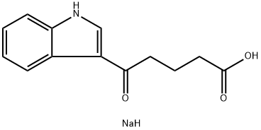 sodium 5-(1H-indol-3-yl)-5-oxopentanoate Struktur