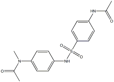 N-[4-({[4-(acetylamino)phenyl]sulfonyl}amino)phenyl]-N-methylacetamide 化学構造式