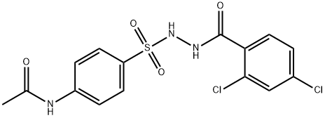 N-(4-{[2-(2,4-dichlorobenzoyl)hydrazino]sulfonyl}phenyl)acetamide Structure