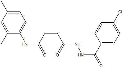 4-[2-(4-chlorobenzoyl)hydrazino]-N-(2,4-dimethylphenyl)-4-oxobutanamide,315249-35-5,结构式