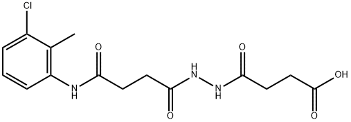 4-{2-[4-(3-chloro-2-methylanilino)-4-oxobutanoyl]hydrazino}-4-oxobutanoic acid Structure