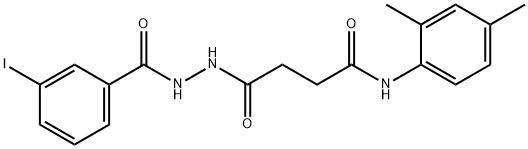 N-(2,4-dimethylphenyl)-4-[2-(3-iodobenzoyl)hydrazino]-4-oxobutanamide 结构式