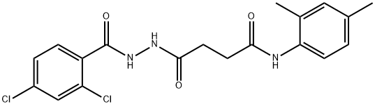 4-[2-(2,4-dichlorobenzoyl)hydrazino]-N-(2,4-dimethylphenyl)-4-oxobutanamide Structure