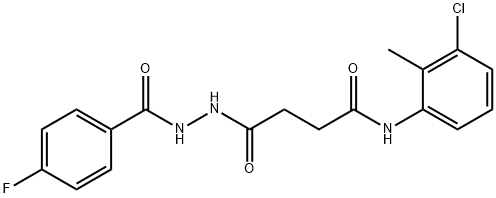 N-(3-chloro-2-methylphenyl)-4-[2-(4-fluorobenzoyl)hydrazino]-4-oxobutanamide|