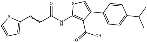 4-(4-isopropylphenyl)-2-{[3-(2-thienyl)acryloyl]amino}-3-thiophenecarboxylic acid|