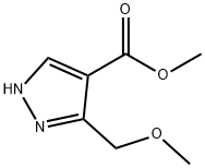 3-Methoxymethyl-1H-pyrazole-4-carboxylic acid methyl ester Structure