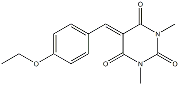 5-(4-ethoxybenzylidene)-1,3-dimethyl-2,4,6(1H,3H,5H)-pyrimidinetrione Struktur