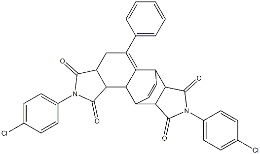 322639-66-7 5,14-bis(4-chlorophenyl)-9-phenyl-5,14-diazapentacyclo[9.5.2.0~2,10~.0~3,7~.0~12,16~]octadeca-9,17-diene-4,6,13,15-tetrone