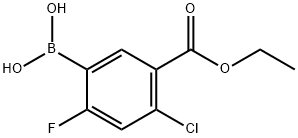 4-Chloro-2-fluoro-5-ethoxycarbonylphenylboronic acid 结构式