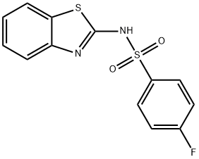 N-(1,3-benzothiazol-2-yl)-4-fluorobenzenesulfonamide 结构式