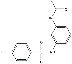 N-(3-{[(4-fluorophenyl)sulfonyl]amino}phenyl)acetamide 化学構造式