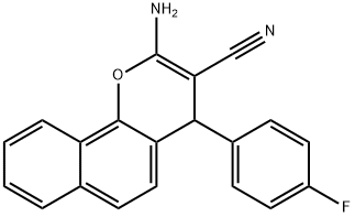 2-amino-4-(4-fluorophenyl)-4H-benzo[h]chromene-3-carbonitrile 结构式