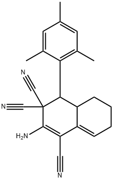 2-amino-4-mesityl-4a,5,6,7-tetrahydro-1,3,3(4H)-naphthalenetricarbonitrile 结构式