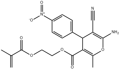 2-(methacryloyloxy)ethyl 6-amino-5-cyano-2-methyl-4-(4-nitrophenyl)-4H-pyran-3-carboxylate,327068-24-6,结构式