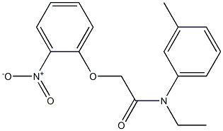 N-ethyl-N-(3-methylphenyl)-2-(2-nitrophenoxy)acetamide 化学構造式