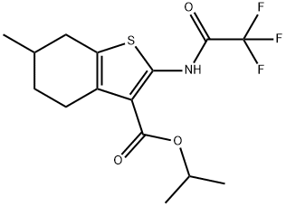 328288-42-2 isopropyl 6-methyl-2-[(trifluoroacetyl)amino]-4,5,6,7-tetrahydro-1-benzothiophene-3-carboxylate