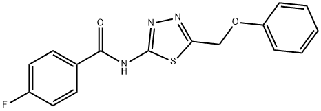 4-fluoro-N-[5-(phenoxymethyl)-1,3,4-thiadiazol-2-yl]benzamide Struktur