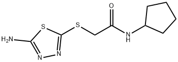 2-[(5-amino-1,3,4-thiadiazol-2-yl)sulfanyl]-N-cyclopentylacetamide 结构式