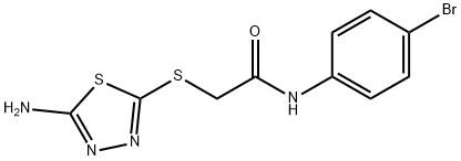 2-[(5-amino-1,3,4-thiadiazol-2-yl)sulfanyl]-N-(4-bromophenyl)acetamide 结构式