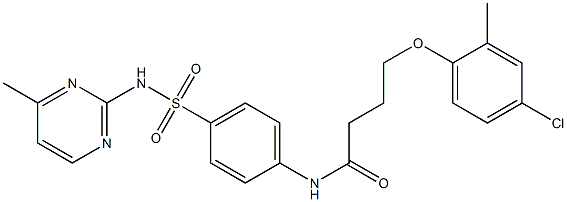 4-(4-chloro-2-methylphenoxy)-N-(4-{[(4-methyl-2-pyrimidinyl)amino]sulfonyl}phenyl)butanamide,329935-20-8,结构式