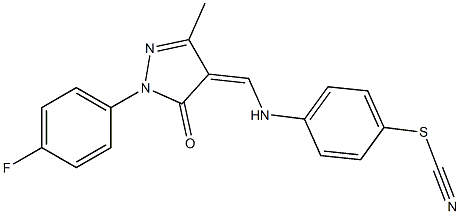 4-({[1-(4-fluorophenyl)-3-methyl-5-oxo-1,5-dihydro-4H-pyrazol-4-ylidene]methyl}amino)phenyl thiocyanate|