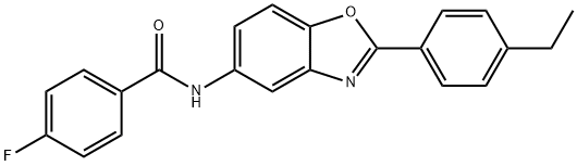 N-[2-(4-ethylphenyl)-1,3-benzoxazol-5-yl]-4-fluorobenzamide Structure