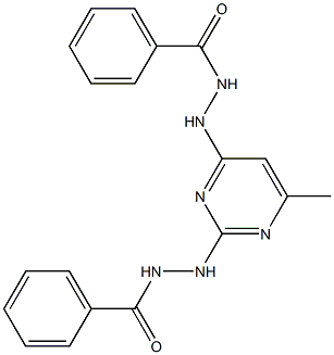 N'-[4-(2-benzoylhydrazino)-6-methyl-2-pyrimidinyl]benzohydrazide Structure