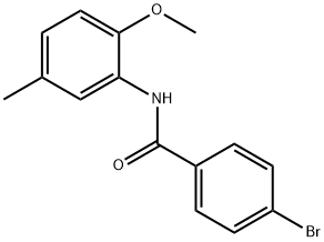 4-bromo-N-(2-methoxy-5-methylphenyl)benzamide Struktur