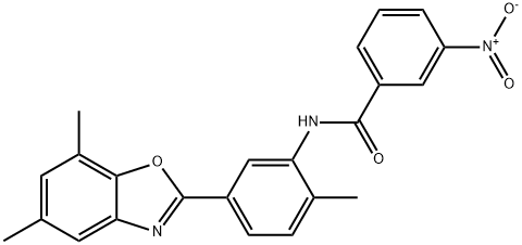 N-[5-(5,7-dimethyl-1,3-benzoxazol-2-yl)-2-methylphenyl]-3-nitrobenzamide Structure