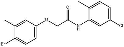 2-(4-bromo-3-methylphenoxy)-N-(5-chloro-2-methylphenyl)acetamide Struktur