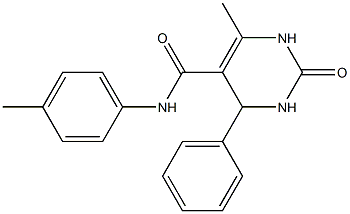 6-methyl-N-(4-methylphenyl)-2-oxo-4-phenyl-1,2,3,4-tetrahydro-5-pyrimidinecarboxamide Structure