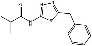 N-(5-benzyl-1,3,4-thiadiazol-2-yl)-2-methylpropanamide 结构式