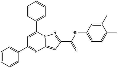 N-(3,4-dimethylphenyl)-5,7-diphenylpyrazolo[1,5-a]pyrimidine-2-carboxamide Structure