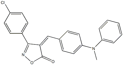 3-(4-chlorophenyl)-4-[4-(methylanilino)benzylidene]-5(4H)-isoxazolone 结构式