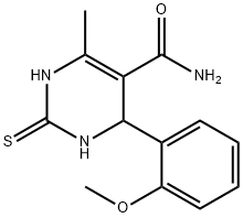 4-(2-methoxyphenyl)-6-methyl-2-thioxo-1,2,3,4-tetrahydro-5-pyrimidinecarboxamide Struktur