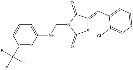 5-(2-chlorobenzylidene)-3-{[3-(trifluoromethyl)anilino]methyl}-1,3-thiazolidine-2,4-dione|
