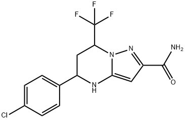5-(4-chlorophenyl)-7-(trifluoromethyl)-4,5,6,7-tetrahydropyrazolo[1,5-a]pyrimidine-2-carboxamide 化学構造式