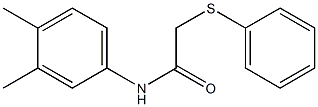 N-(3,4-dimethylphenyl)-2-(phenylsulfanyl)acetamide Struktur