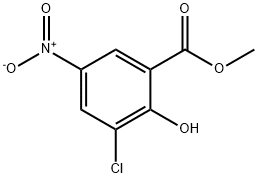 3-Chloro-2-hydroxy-5-nitro-benzoic acid methyl ester, 337520-41-9, 结构式