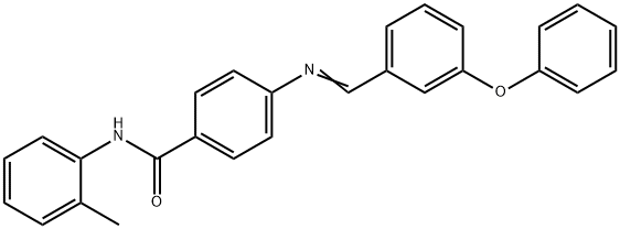 N-(2-methylphenyl)-4-[(3-phenoxybenzylidene)amino]benzamide,338987-92-1,结构式