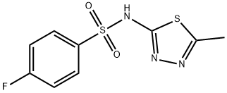 4-fluoro-N-(5-methyl-1,3,4-thiadiazol-2-yl)benzenesulfonamide Struktur