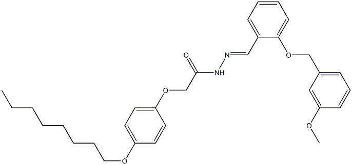 N'-{2-[(3-methoxybenzyl)oxy]benzylidene}-2-[4-(octyloxy)phenoxy]acetohydrazide Structure