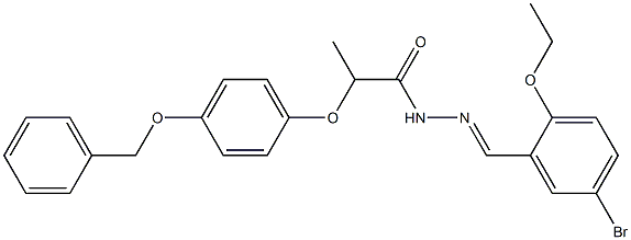 2-[4-(benzyloxy)phenoxy]-N'-(5-bromo-2-ethoxybenzylidene)propanohydrazide 化学構造式